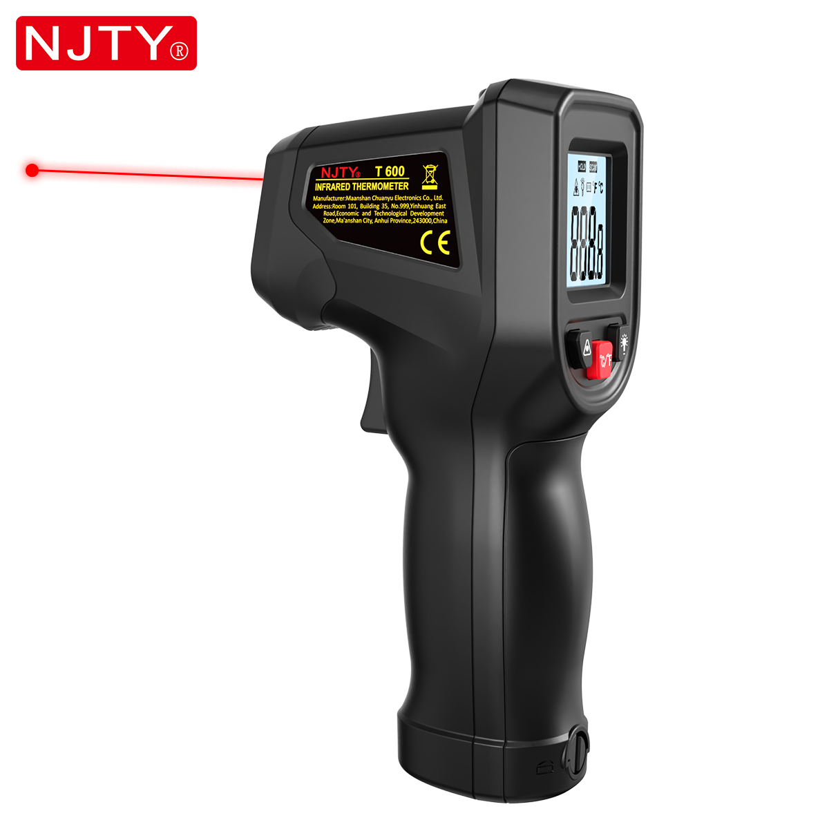 Industrial Laser Blaster - NJTY T600 Infraroodthermometerpistool Contactloos -58 °