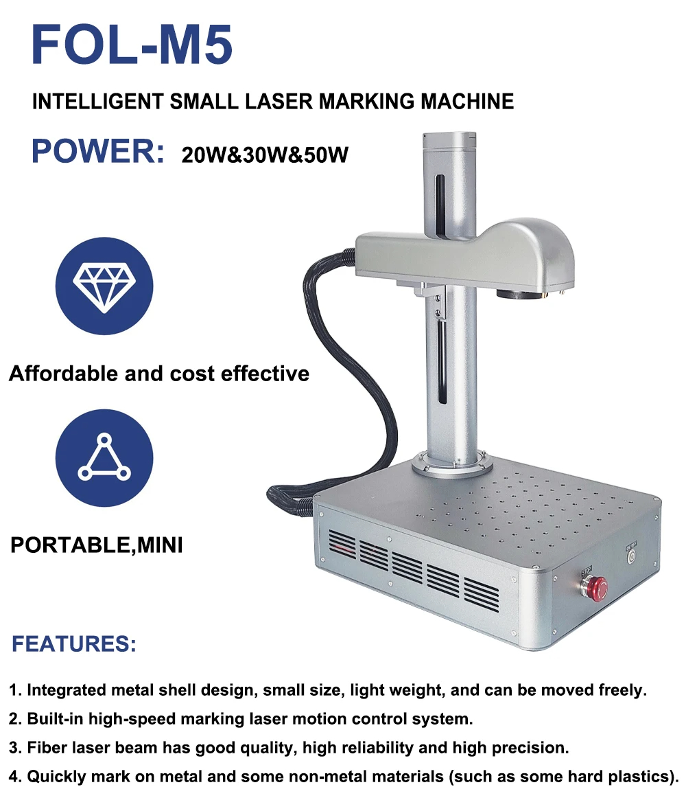 20W 30W 50W Fiberlasergraveerm - Industrial Laser Engraving Machine For Metal recensie en prijs