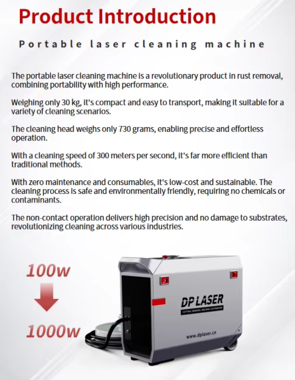 Industriële draagbare laserrei - Industrial Laser Paint Removal recensie en prijs