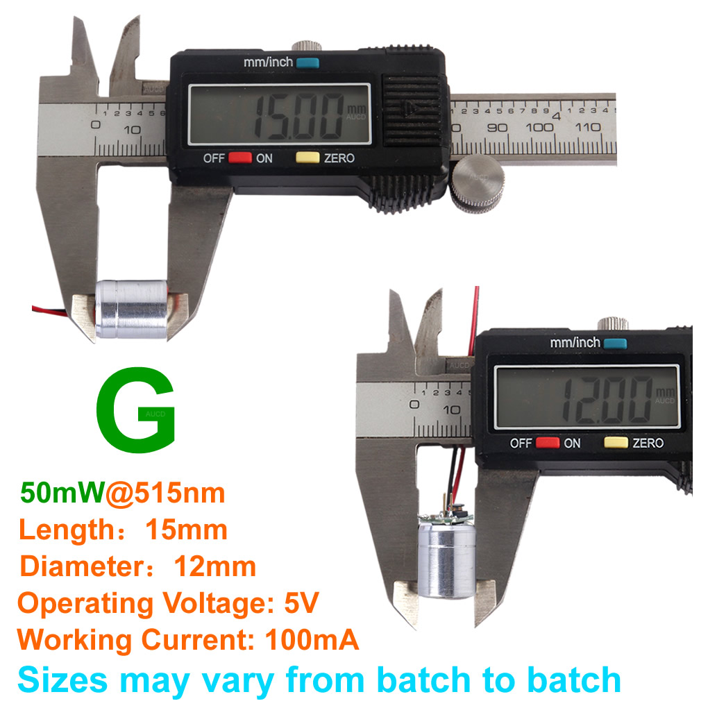 Diameter 12x15mm DC5V Groen 60 - Industrial Laser Systems recensie en prijs
